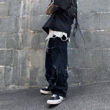画像をギャラリービューアに読み込む, ストリートファッション デニムパンツ ダメージ ワイドパンツ