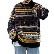 画像をギャラリービューアに読み込む, メンズ ニット セーター ネイティブ クルーネック
