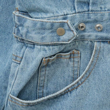 画像をギャラリービューアに読み込む, デニムワンピース サイドベルト ポケット