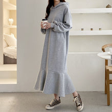 画像をギャラリービューアに読み込む, パーカーワンピース ロングワンピース スウェットワンピース