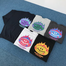 画像をギャラリービューアに読み込む, ユニセックス　ストリート系　バーニングトレーナー