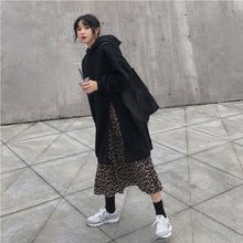 画像をギャラリービューアに読み込む, ひざ丈ワンピース コントラストカラー 韓国風 ワンピース 秋冬