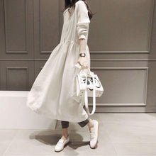画像をギャラリービューアに読み込む, レディース    コットン シャツワンピース ホワイトワンピース 秋冬