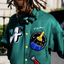 画像をギャラリービューアに読み込む, AFGK スタジャン ウール ロケット ロゴ ベースボール ジャケット