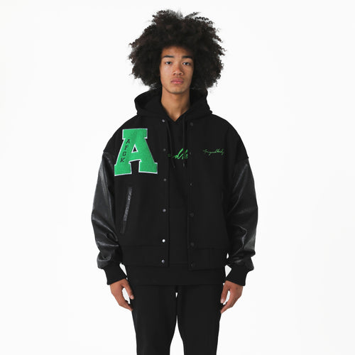 AFGK スタジャン 3D 立体 サークルロゴ ベースボール ジャケット