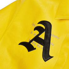 画像をギャラリービューアに読み込む, AFGK スタジャン ロゴ フェイクレザー レーシング ジャケット