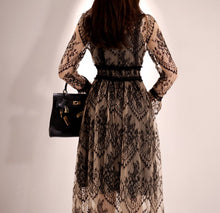 画像をギャラリービューアに読み込む, パーティードレス ワンピース レース ミディ丈 Aライン
