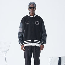 画像をギャラリービューアに読み込む, HAC オーバーサイズ スタジャン 3Dロゴ ベースボールジャケット