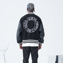 画像をギャラリービューアに読み込む, HAC オーバーサイズ スタジャン 3Dロゴ ベースボールジャケット