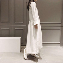 画像をギャラリービューアに読み込む, レディース    コットン シャツワンピース ホワイトワンピース 秋冬