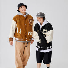 画像をギャラリービューアに読み込む, メンズ ブルゾン スタジャン 秋春 異素材 MA-1 配色 ロゴ 3色