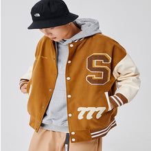 画像をギャラリービューアに読み込む, メンズ ブルゾン スタジャン 秋春 異素材 MA-1 配色 ロゴ 3色