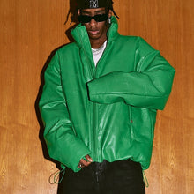 画像をギャラリービューアに読み込む, MEDM 3D立体ロゴ PUレザー 3周年限定モデル ダウンジャケット