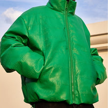 画像をギャラリービューアに読み込む, MEDM 3D立体ロゴ PUレザー 3周年限定モデル ダウンジャケット