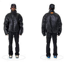 画像をギャラリービューアに読み込む, MEDM 3D立体ロゴ PUレザー 3周年限定モデル ダウンジャケット