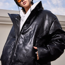 画像をギャラリービューアに読み込む, MEDM 3D立体ロゴ PUレザー 3周年限定モデル ダウンジャケット