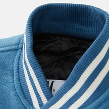 画像をギャラリービューアに読み込む, MEDM スタジャン ローズ ロゴ ウール ベースボールジャケット