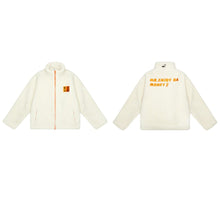 画像をギャラリービューアに読み込む, MEDM ロゴ刺繍 スタンドアップカラー ボア フリースジャケット