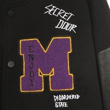 画像をギャラリービューアに読み込む, MEDM スタジャン ロゴ PUレザー ベースボールジャケット