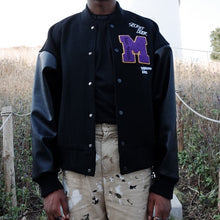 画像をギャラリービューアに読み込む, MEDM スタジャン ロゴ PUレザー ベースボールジャケット