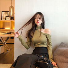 画像をギャラリービューアに読み込む, 30%OFF レディース   セーター  ニット 指穴あき ワンショルダー トップス 秋冬