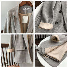 画像をギャラリービューアに読み込む, こなれ感 タータンチェック ダブル ジャケット