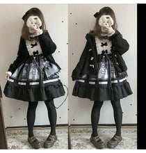 画像をギャラリービューアに読み込む, ゴシック 暗黒ドール フリルフレアワンピ ブラック
