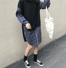 画像をギャラリービューアに読み込む, レディース ドッキング ワンピース 韓国風  コントラストカラー 秋冬