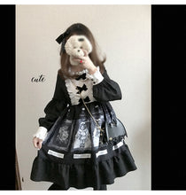 画像をギャラリービューアに読み込む, ゴシック 暗黒ドール フリルフレアワンピ ブラック