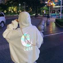 画像をギャラリービューアに読み込む, セーラームーン リフレクタースウェットパーカー 原宿 ブラック ホワイト