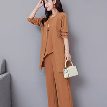 画像をギャラリービューアに読み込む, カジュアル パンツスーツセット レディース パンツ カーディガン ブラック カーキ