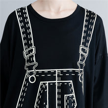 画像をギャラリービューアに読み込む, 大人気！楽チン かわいいカジュアルワンピース Tシャツ　レディース　ブラック 2020新品