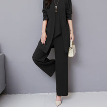 画像をギャラリービューアに読み込む, カジュアル パンツスーツセット レディース パンツ カーディガン ブラック カーキ