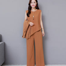 画像をギャラリービューアに読み込む, カジュアル パンツスーツセット レディース パンツ カーディガン ブラック カーキ