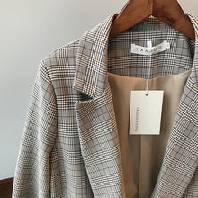 画像をギャラリービューアに読み込む, こなれ感 タータンチェック ダブル ジャケット