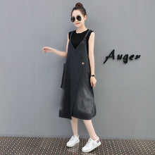 画像をギャラリービューアに読み込む, デニムワンピース ロングワンピース つりワンピース 韓国風 秋冬