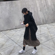 画像をギャラリービューアに読み込む, ひざ丈ワンピース コントラストカラー 韓国風 ワンピース 秋冬