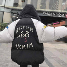 画像をギャラリービューアに読み込む, 20%OFF バイカラー!!ダウンジャケット!!バックロゴオシャレ!!お揃いコーデオススメ秋冬