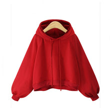 画像をギャラリービューアに読み込む, 韓国 ボリューミー！裏起毛 ショートフーディー トレーナー 秋冬新品