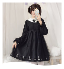 画像をギャラリービューアに読み込む, レディース    ゴスロリ 可愛いワンピース ワンピース 秋冬