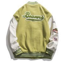 画像をギャラリービューアに読み込む, スタジャン　レトロ　刺繍　PUレザーステッチ　ストリート