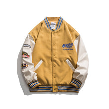 画像をギャラリービューアに読み込む, スタジャン　レトロ　刺繍　PUレザーステッチ　ストリート