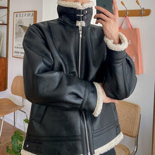 画像をギャラリービューアに読み込む, ジャケット レザージャケット スタジャン　ボア PU