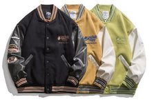 画像をギャラリービューアに読み込む, スタジャン　レトロ　刺繍　PUレザーステッチ　ストリート