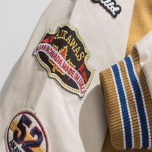 画像をギャラリービューアに読み込む, スタジャン　レトロ　刺繍　PUレザーステッチ　ストリート