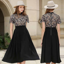 画像をギャラリービューアに読み込む, 刺繍花レース パーティードレス ワンピース上品 新品 ブラック