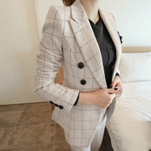 画像をギャラリービューアに読み込む, 20%OFF 韓国ファッション フォーマル セットアップ スーツ風  上下两点セット ベージュ 秋冬
