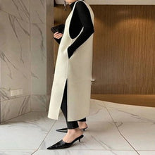 画像をギャラリービューアに読み込む, ノースリーブベストVネックセータードレス