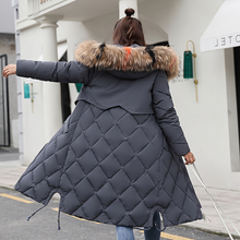画像をギャラリービューアに読み込む, キルティング ロング 中綿 ダウンコート フード レディース  大きいサイズ 秋冬
