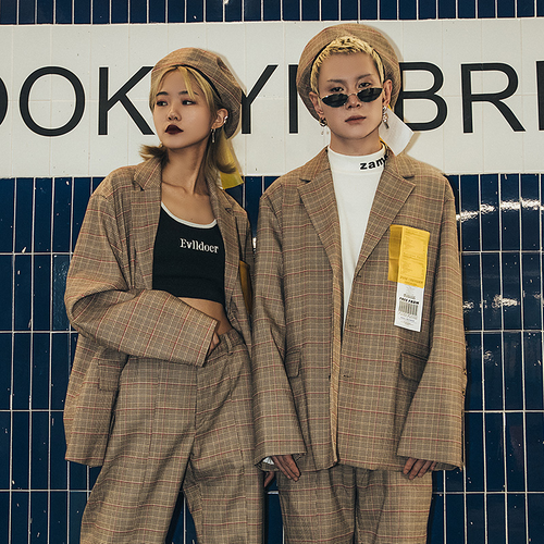 20%OFF ジャケットパンツセットアップ韓国系 上下两点セット 秋冬